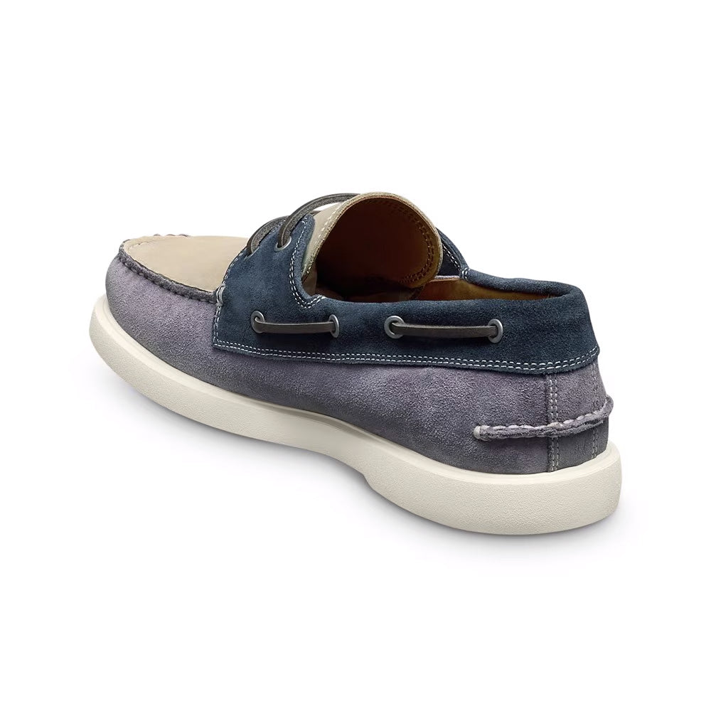 Allen Edmonds Panama Mix Leather Boat Shoe Steel Blue (8256)