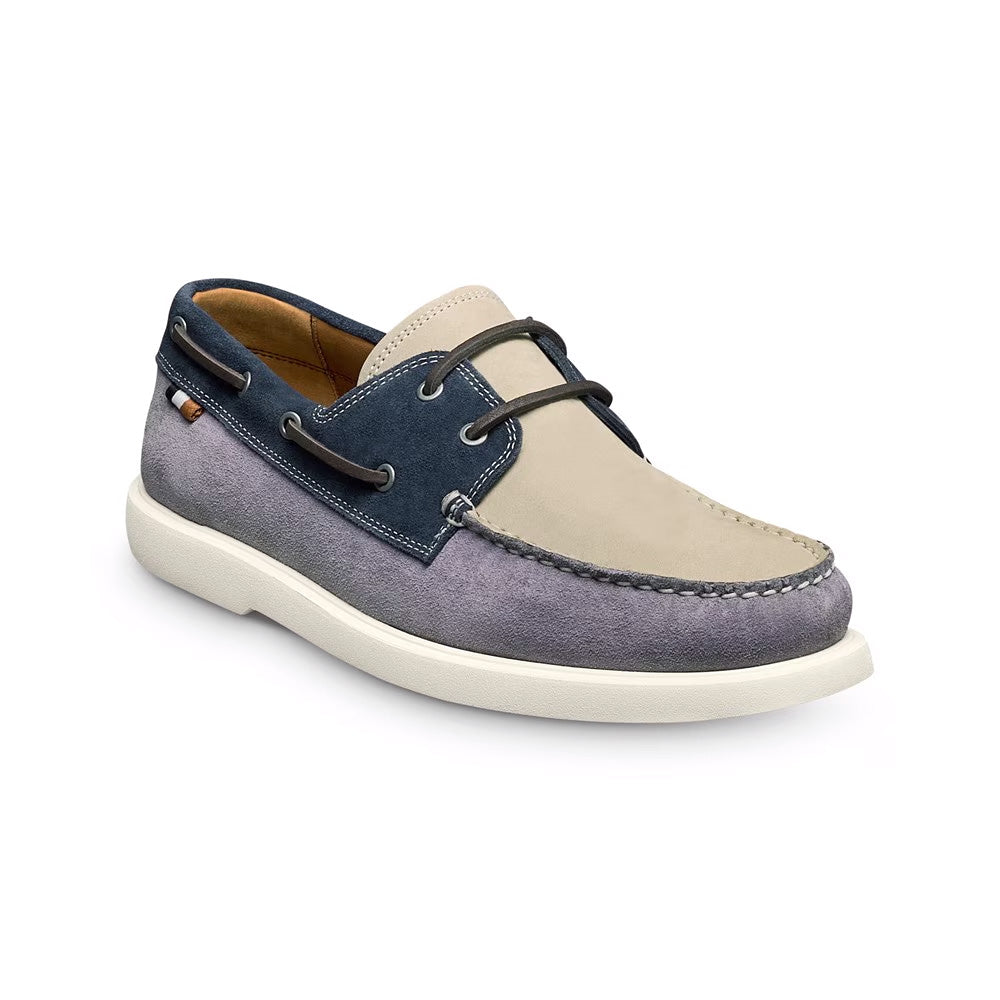 Allen Edmonds Panama Mix Leather Boat Shoe Steel Blue (8256)