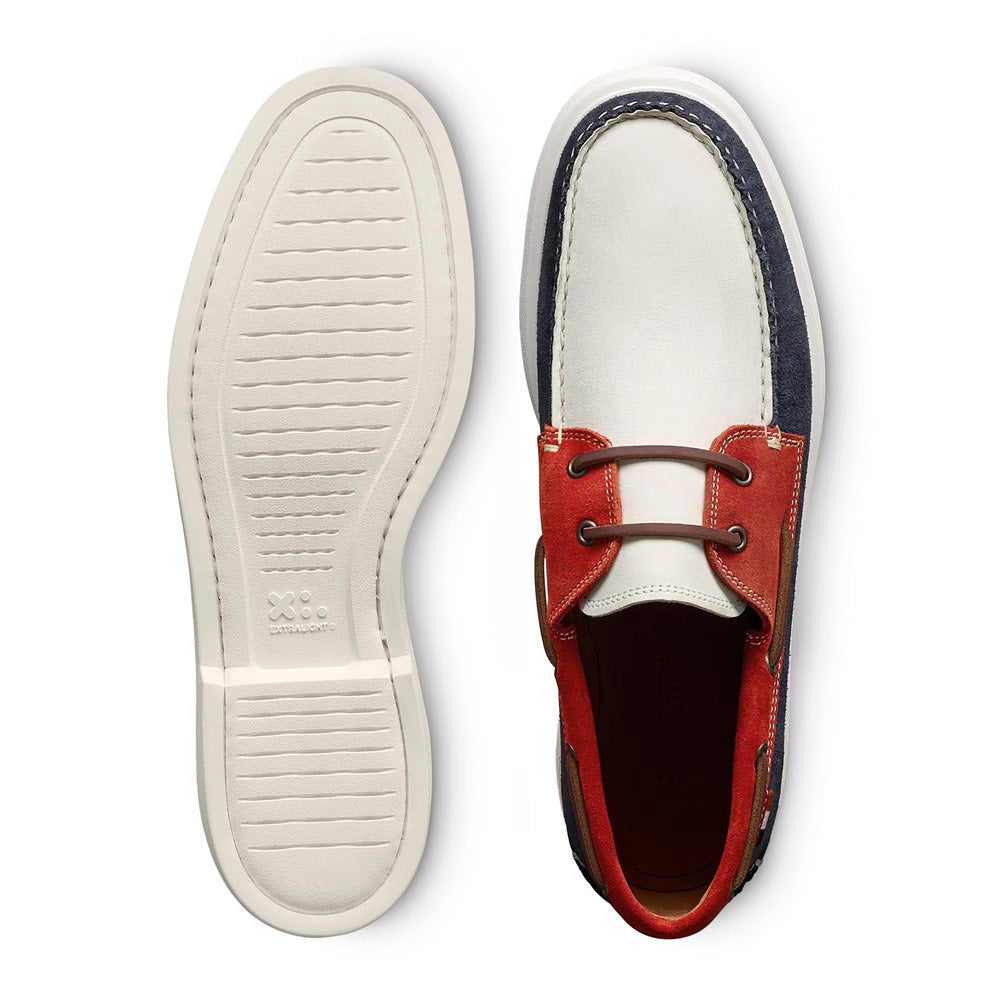 Allen Edmonds Panama Mix Leather Boat Shoe Red / White / Blue (8263)