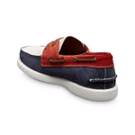 Allen Edmonds Panama Mix Leather Boat Shoe Red / White / Blue (8263)