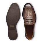 Allen Edmonds Como Woven Leather Penny Loafer Dark Brown (8228)