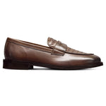 Allen Edmonds Como Woven Leather Penny Loafer Dark Brown