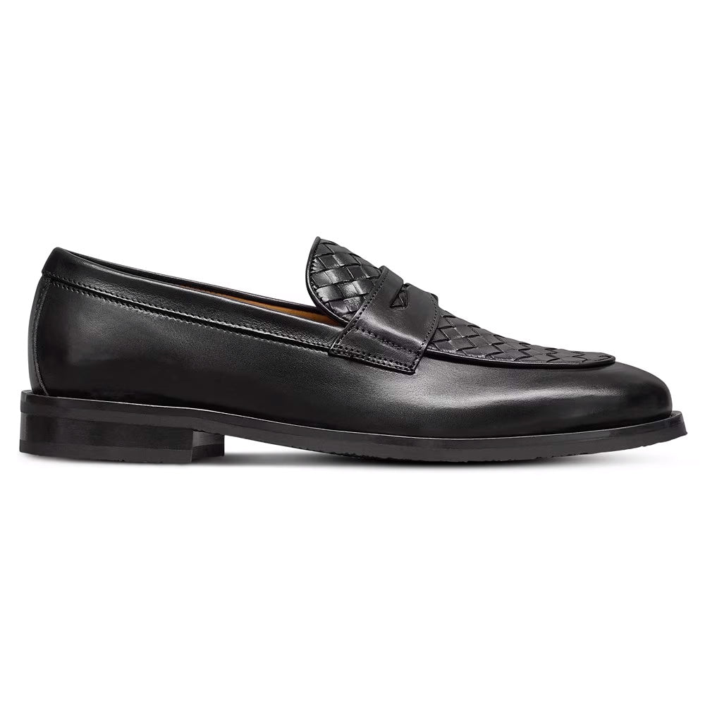 Allen Edmonds Como Woven Leather Penny Loafer Black