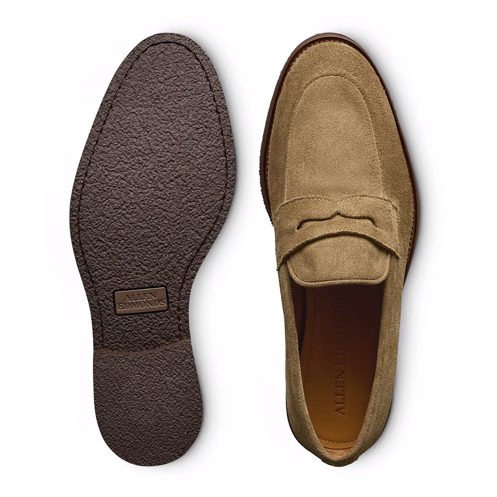 Allen Edmonds Como Suede Penny Loafer Tobacco (8352)