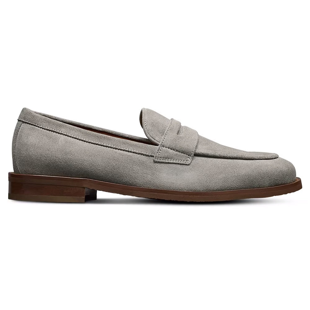 Allen Edmonds Como Suede Penny Loafer Piombo Grey