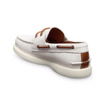 Allen Edmonds Panama Leather Boat Shoe White (8273)