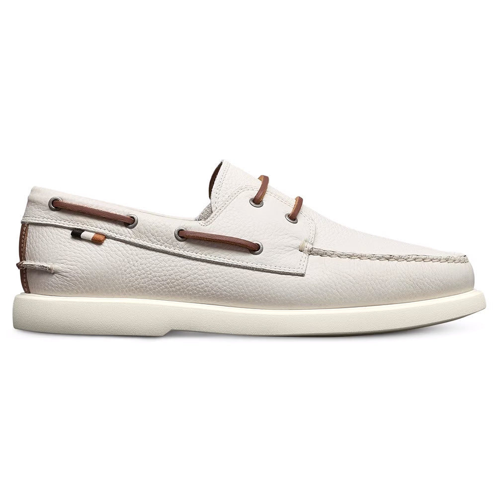 Allen Edmonds Panama Leather Boat Shoe White