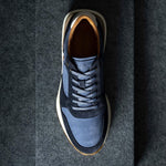 Allen Edmonds Lionel Suede Lace-Up Sneaker Navy Sea (8339)