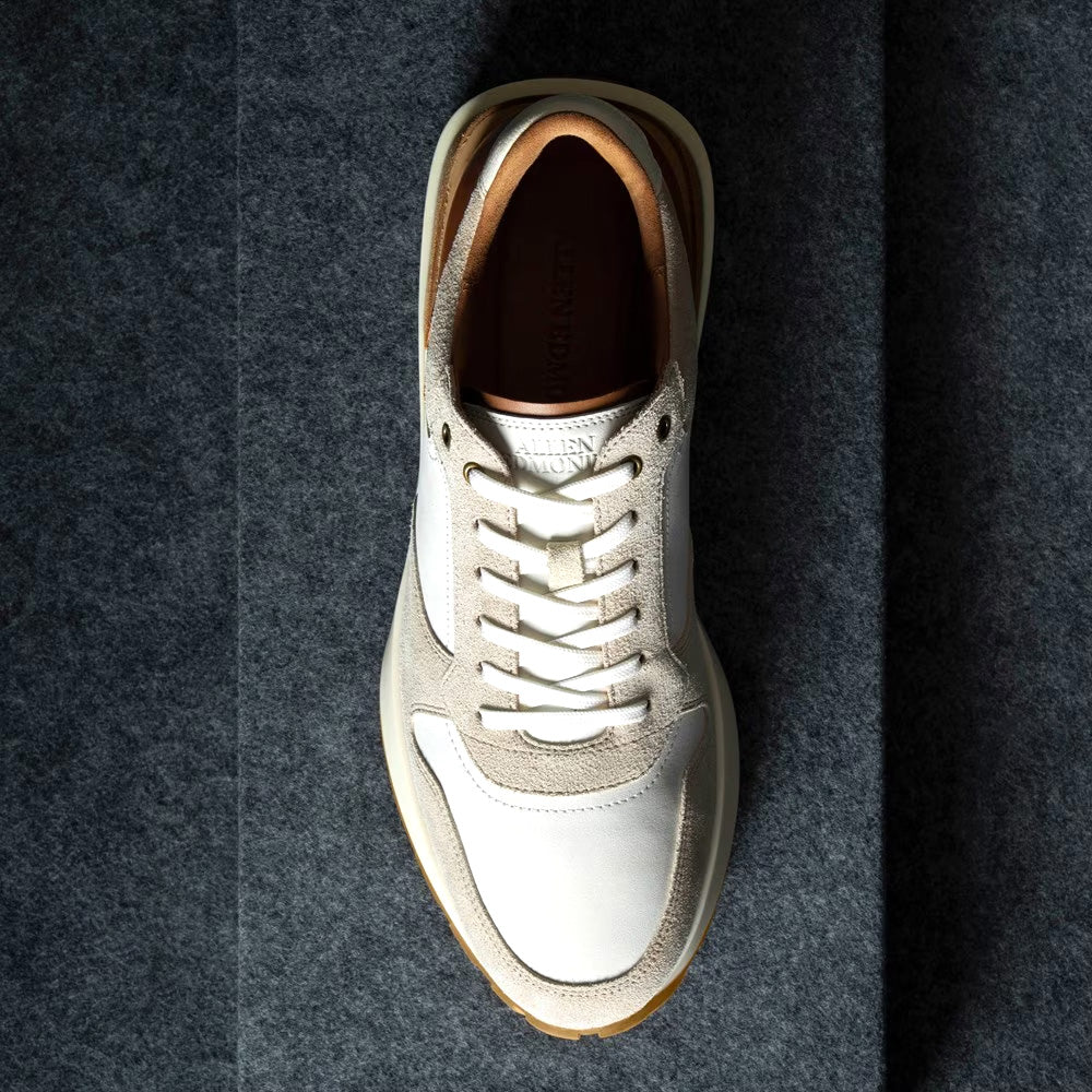 Allen Edmonds Lionel Suede Lace-Up Sneaker White (8193)