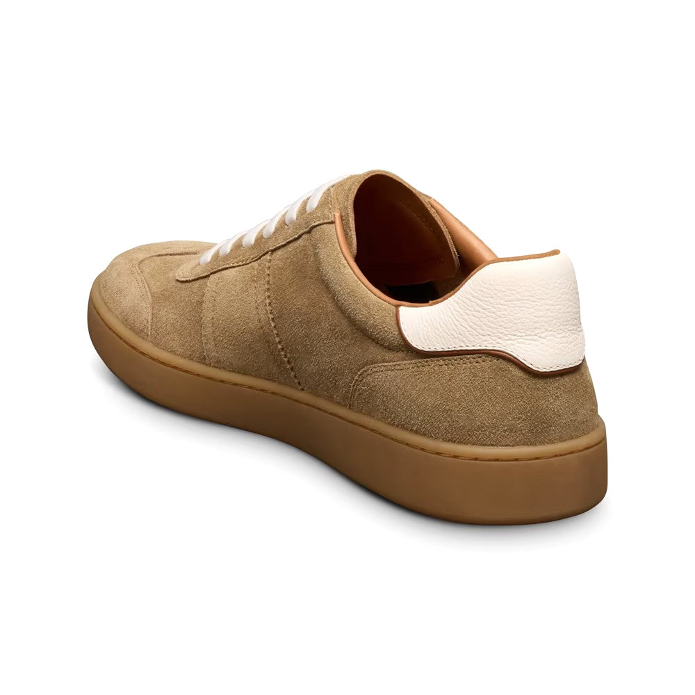 Allen Edmonds Ludlow Leather & Suede Slip-on Stretch-lace Sneaker Desert Tan (7898)