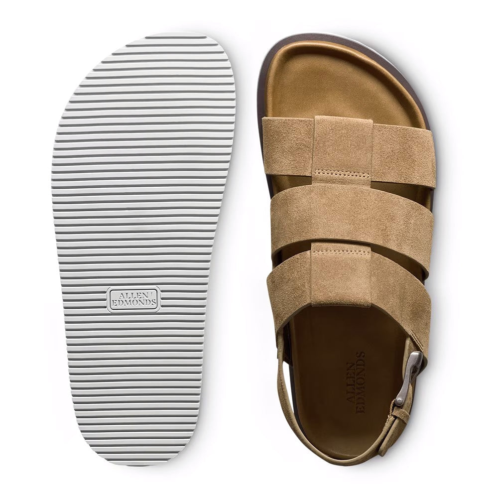 Allen Edmonds Damien Fisherman Suede Sandal Tobacco (8199)