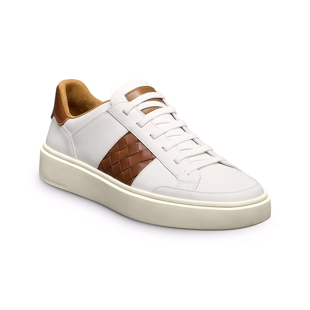 Allen Edmonds Oliver Leather Slip-on Stretch-lace Woven Sneaker Vintage Luggage (8194)