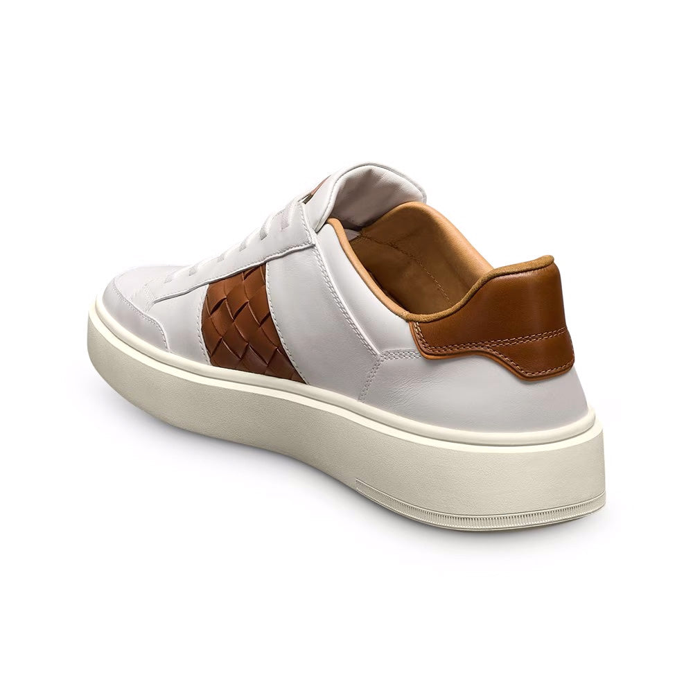 Allen Edmonds Oliver Leather Slip-on Stretch-lace Woven Sneaker Vintage Luggage (8194)
