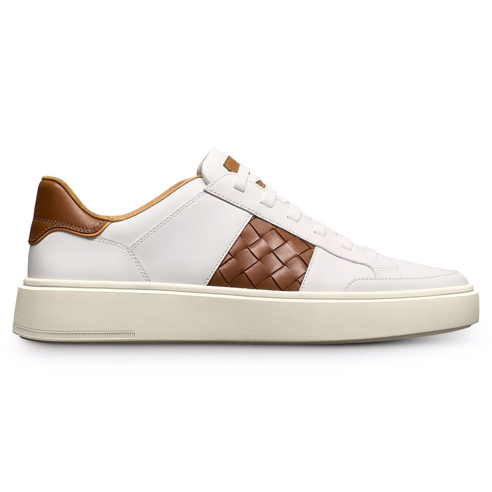 Allen Edmonds Oliver Leather Slip-on Stretch-lace Woven Sneaker Vintage Luggage