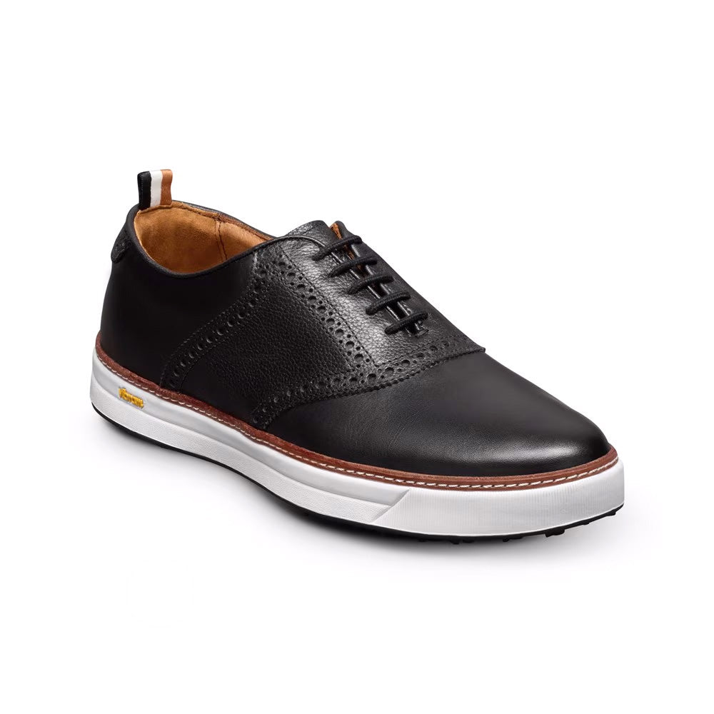 Allen Edmonds Stratis Saddle Leather Golf Shoe Black (8349)