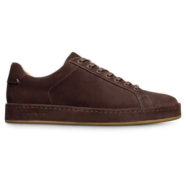 Allen Edmonds Barnes Suede Lace-Up Sneaker Polo Brown 