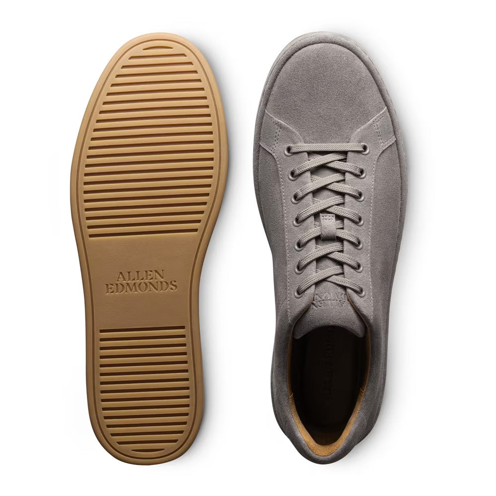 Allen Edmonds Barnes Suede Lace-Up Sneaker Grey | MensDesignerShoe.com