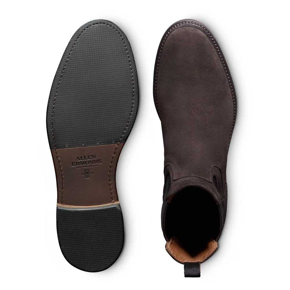 Allen Edmonds Tanner Suede Chelsea Boots Bitter Chocolate (8573)