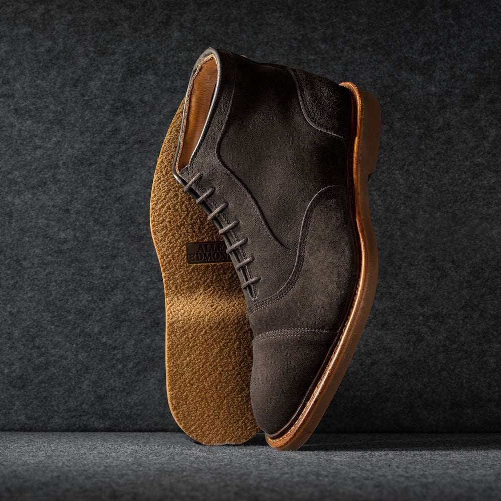 Allen Edmonds Park Avenue Verse Suede Cap-toe Oxford Boot Bitter Chocolate (8513)