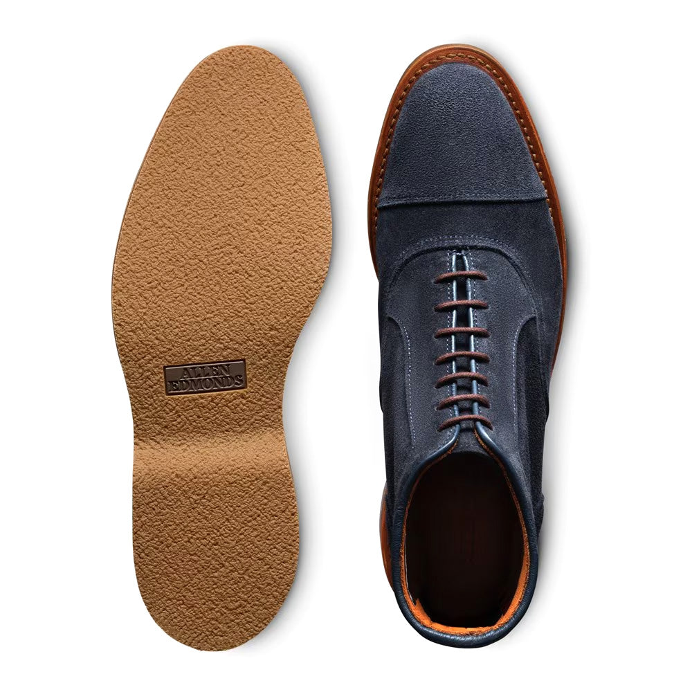 Allen Edmonds Park Avenue Verse Suede Cap-toe Oxford Boot Navy (8633)