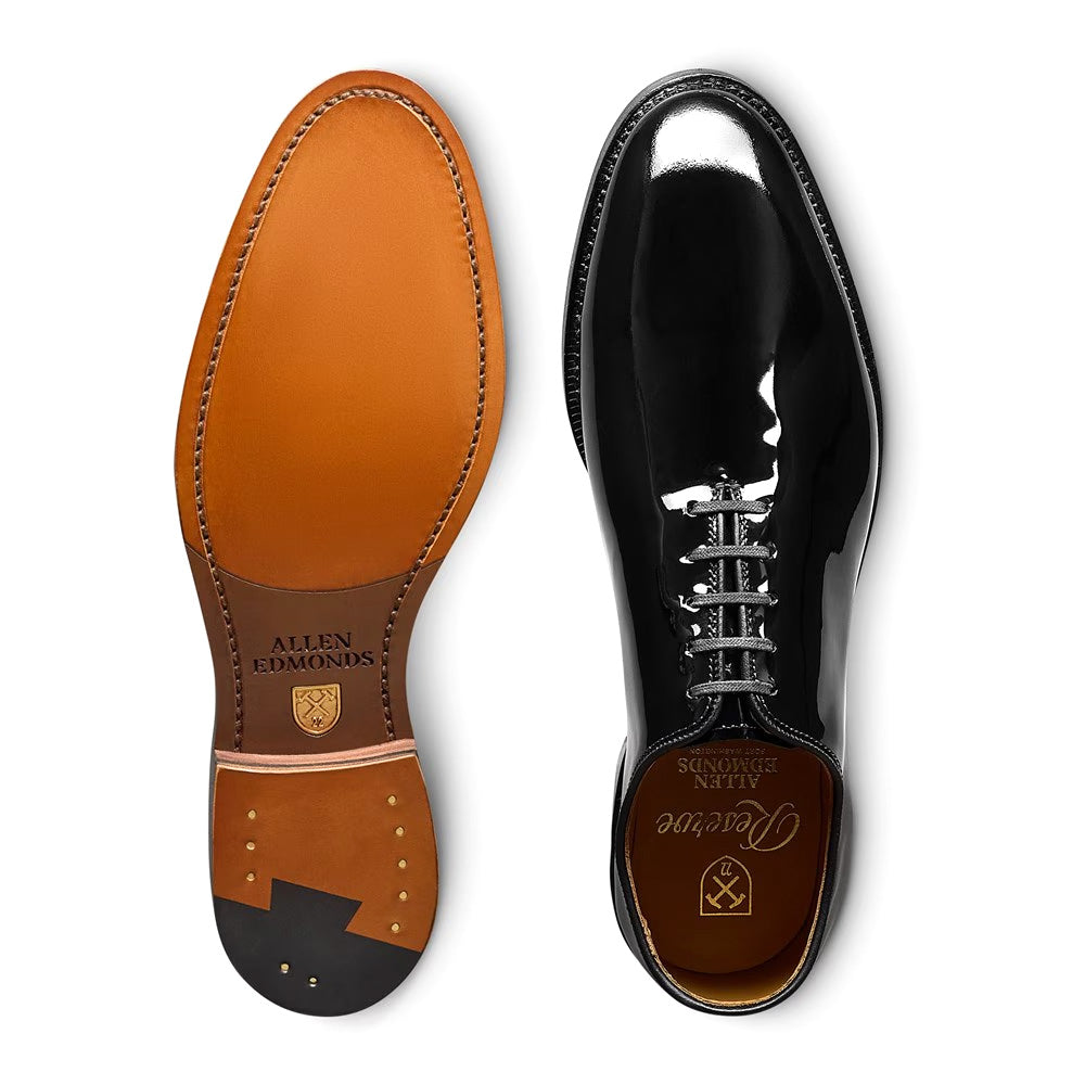Allen Edmonds Morrison Reserve Whole-cut Patent Oxford Dress Shoe Black (8540)