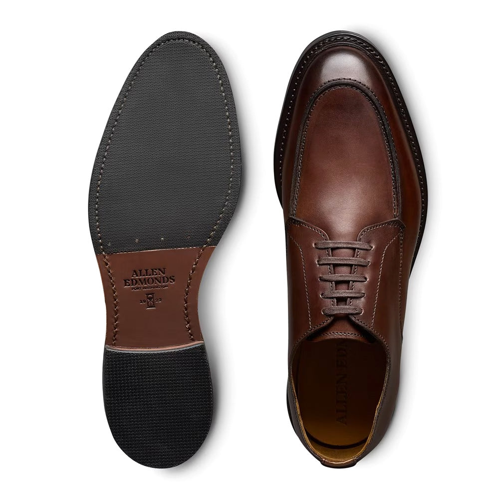 Allen Edmonds Rivington Calfskin Apron-Toe Derby Chili (8869)