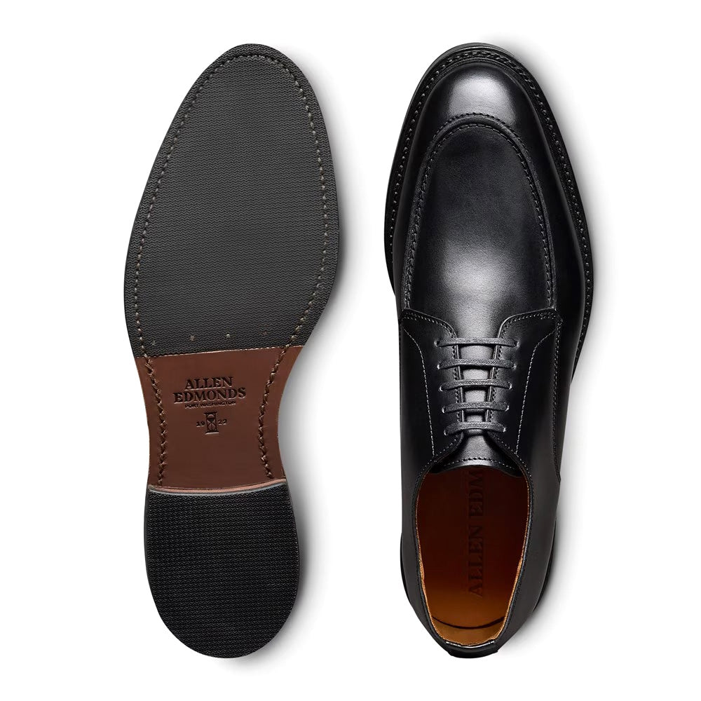 Allen Edmonds Rivington Calfskin Apron-Toe Derby Black