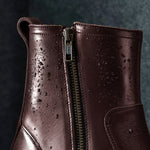 Allen Edmonds Tompkins Leather Zip-up Boots Burgundy (8579)