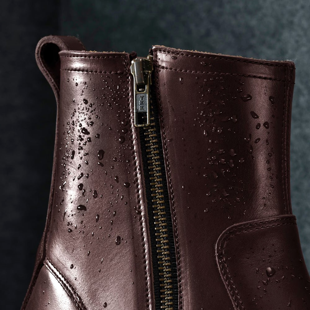 Allen Edmonds Tompkins Leather Zip-up Boots Burgundy (8579)