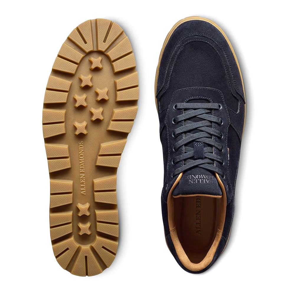 Allen Edmonds Vail Suede Lug Sneaker Navy | MensDesignerShoe.com