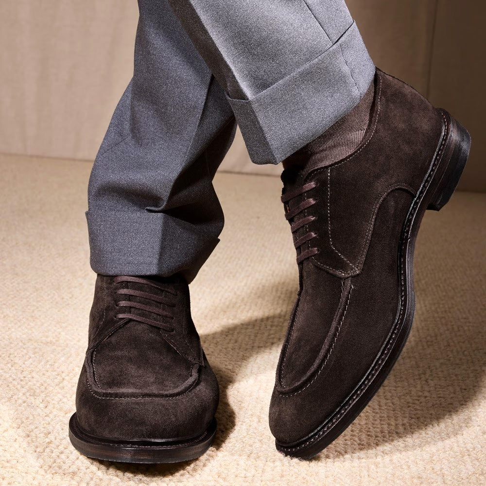Allen Edmonds Rivington Calfskin Apron-Toe Derby Bitter Chocolate (8795)