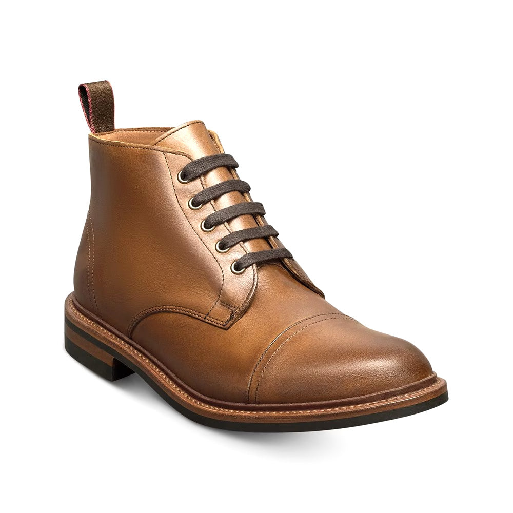 Allen Edmonds Patton Cap-toe Boot with Dainite Rubber Sole Walnut (8857)