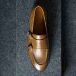 Allen Edmonds Randolph Leather Monk Strap Dress Shoe Walnut (8850)