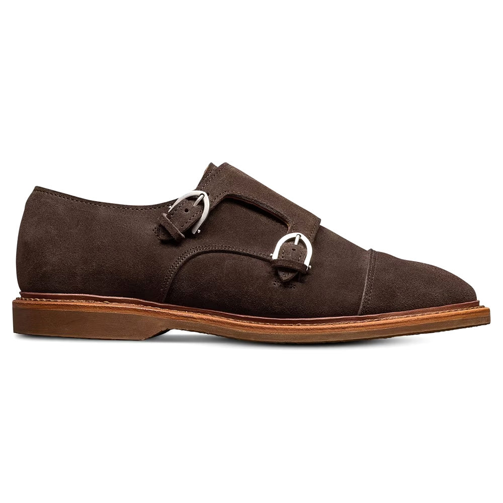 Allen Edmonds Kingston Verse Suede Double Monk Strap Dress Shoe Bitter Chocolate