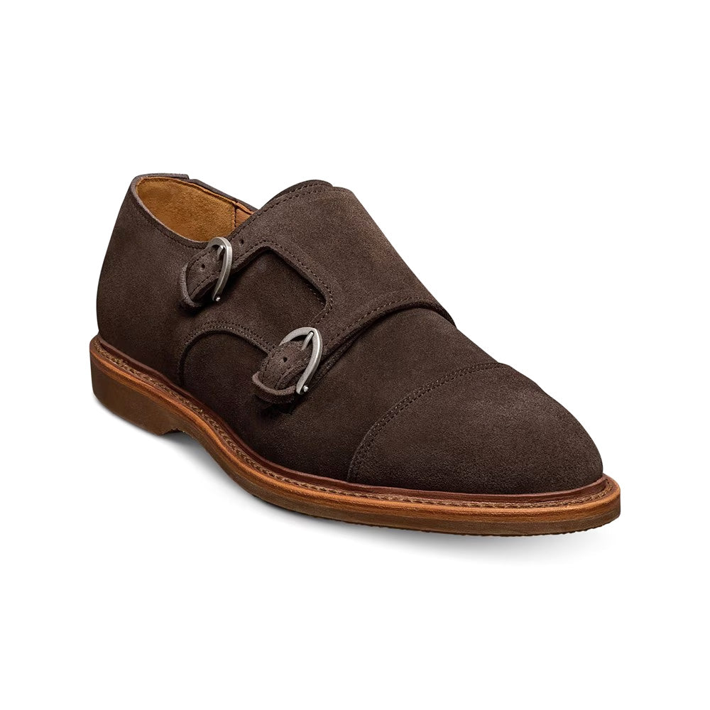 Allen Edmonds Kingston Verse Suede Double Monk Strap Dress Shoe Bitter Chocolate (8882)