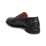Allen Edmonds Randolph 2.0 Embossed Crocodile Penny Loafer Black (8470)