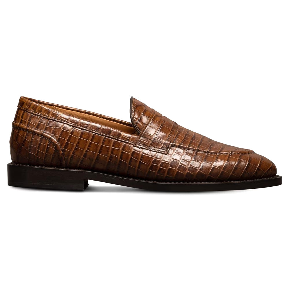 Allen Edmonds Randolph 2.0 Embossed Crocodile Penny Loafer Chili (8471)