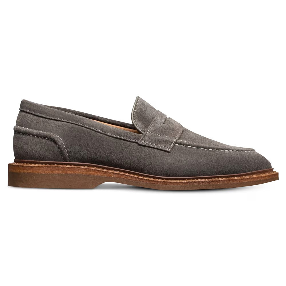 Allen Edmonds Randolph Suede Penny Loafer Dark Grey