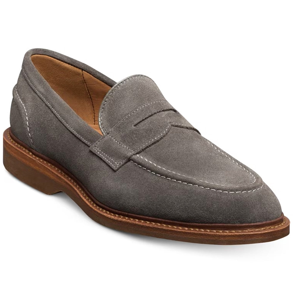 Allen Edmonds Randolph Suede Penny Loafer Dark Grey (8684)