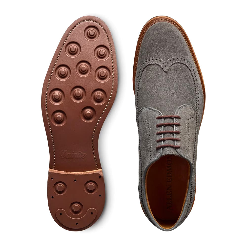 Allen Edmonds Winstonmok Suede Wingtip Derby Grey (8528)