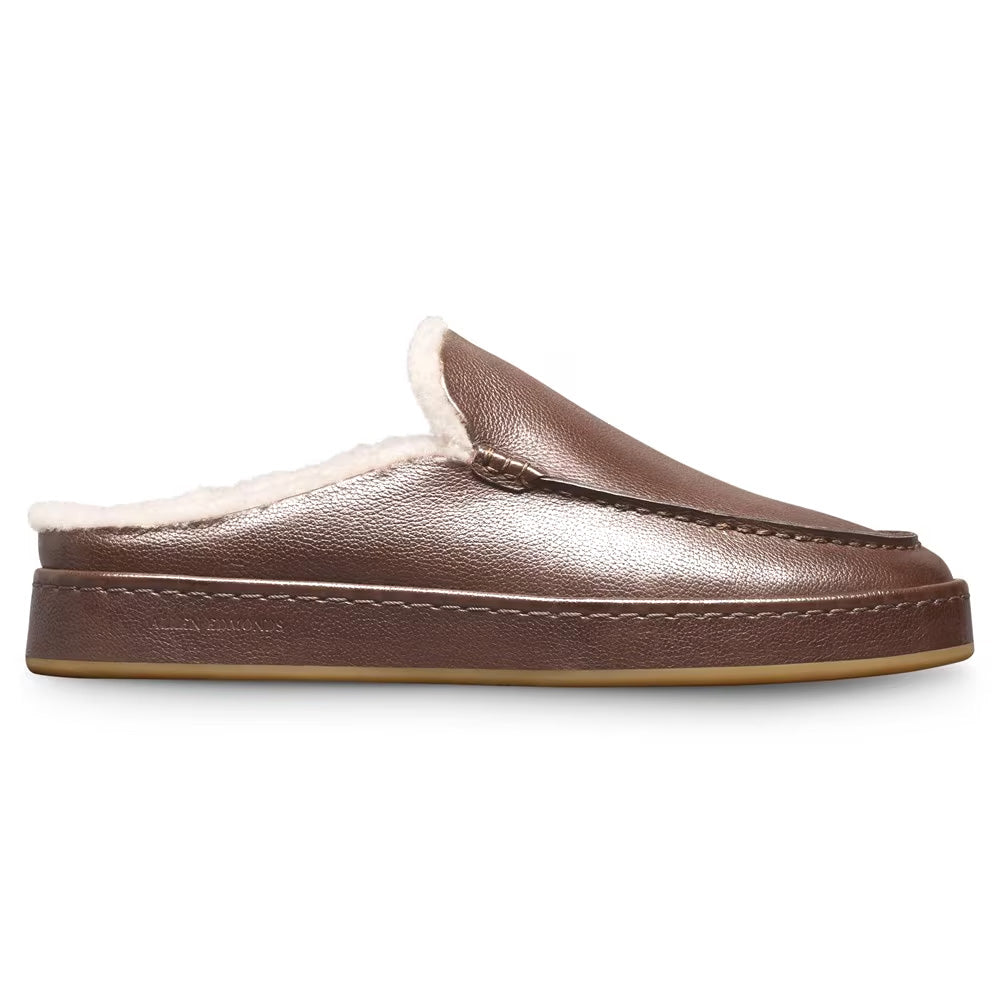 Allen Edmonds Bowen Shearling Leather Slipper Chocolate (8965)