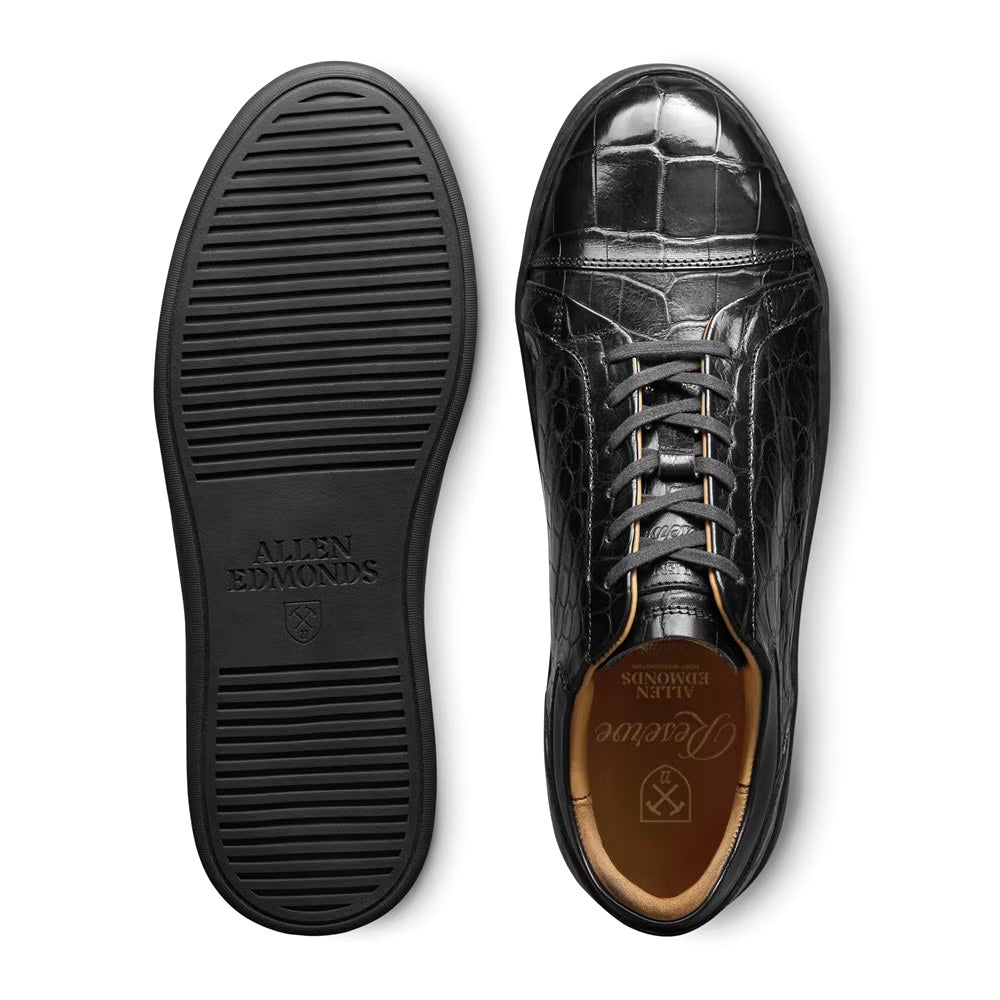 Allen Edmonds Chambers Reserve Crocodile Lace-up Sneaker Black (8626)