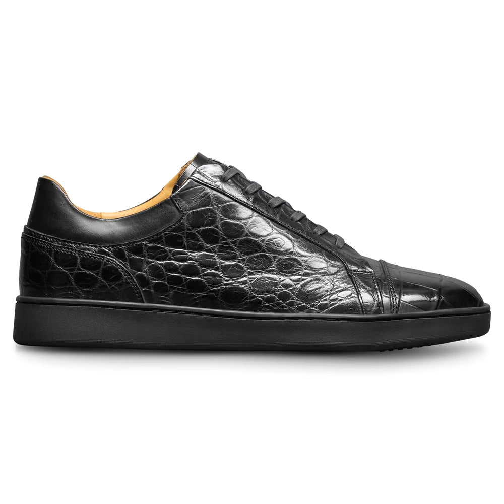 Allen Edmonds Chambers Reserve Crocodile Lace-up Sneaker Black