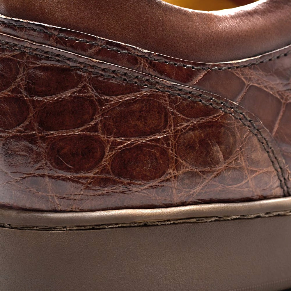 Allen Edmonds Chambers Reserve Crocodile Lace-up Sneaker Chili (8552)