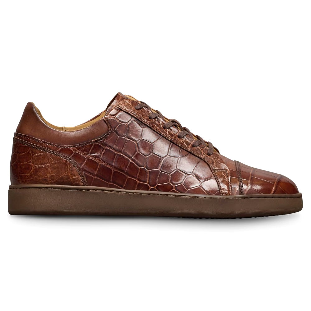 Allen Edmonds Chambers Reserve Crocodile Lace-up Sneaker Chili