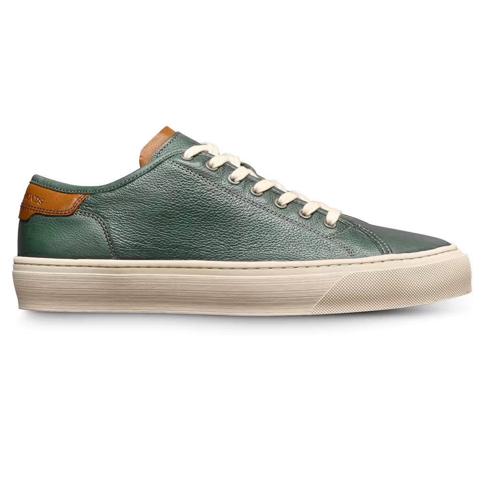 Allen Edmonds Jones Leather Lace-Up Sneaker Bottle Green (8591)