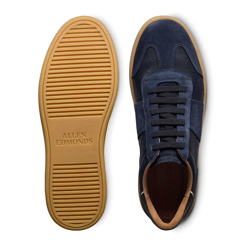Allen Edmonds Ludlow Leather & Suede Slip-on Stretch-lace Sneaker Navy (8460)