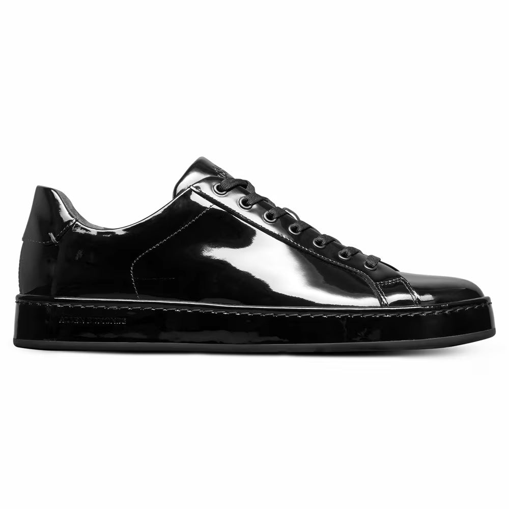 Allen Edmonds Barnes Patent Leather Lace-Up Sneaker Black (8880)