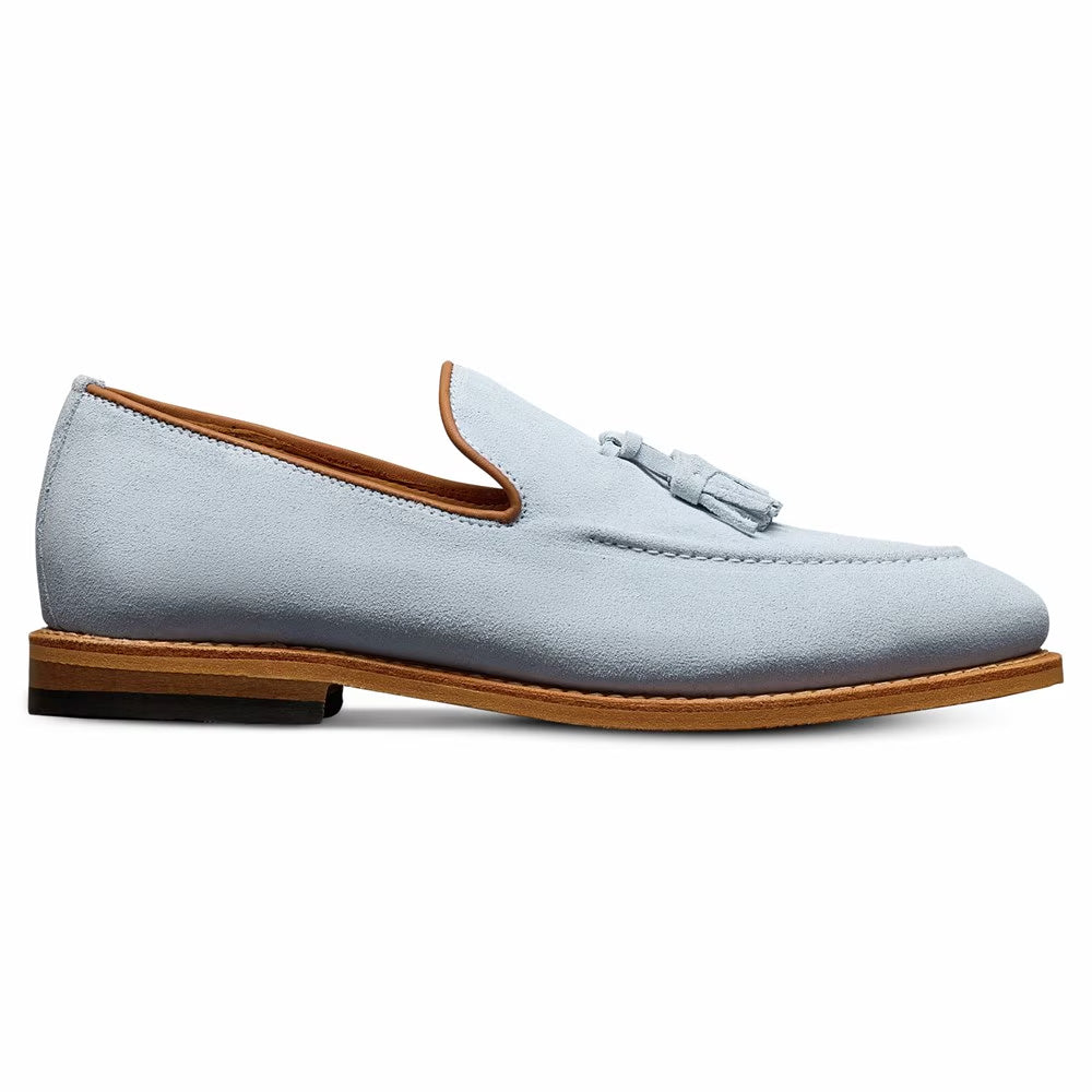 Allen Edmonds Randolph Suede Tassel Loafer Sky Blue (9232)