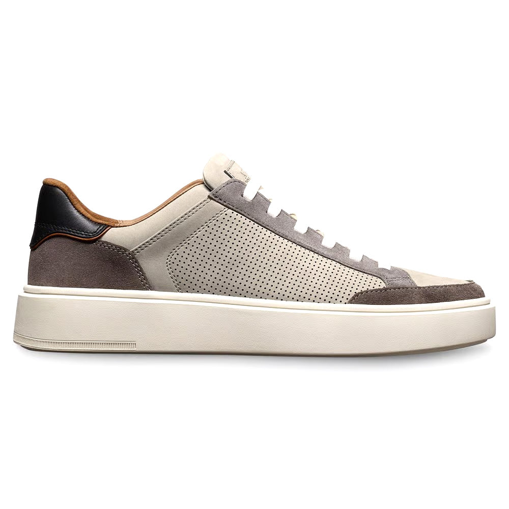 Allen Edmonds Oliver Leather & Suede Slip-on Stretch-lace Sneaker Vapor Grey (9372)